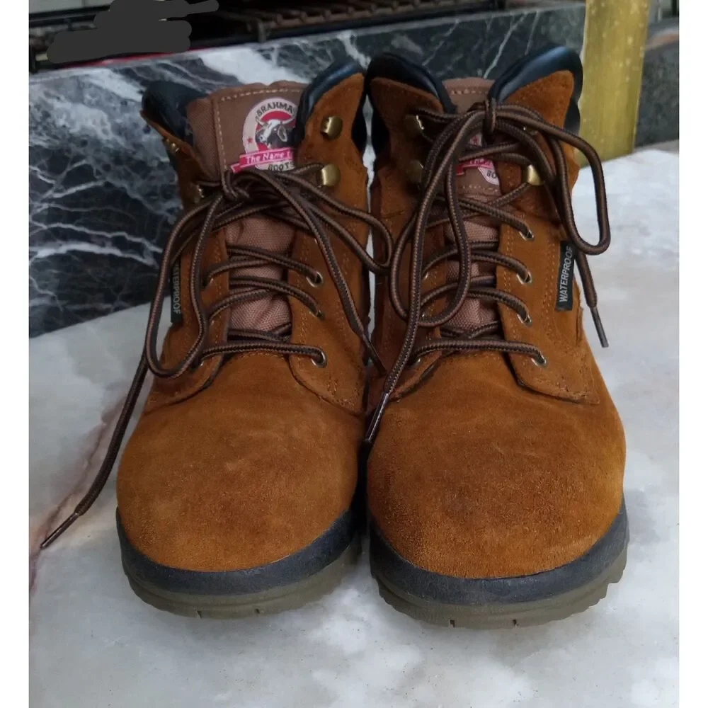 Brahma Women's Diane II Steel Toe Suede Work Boots sz. 8.5